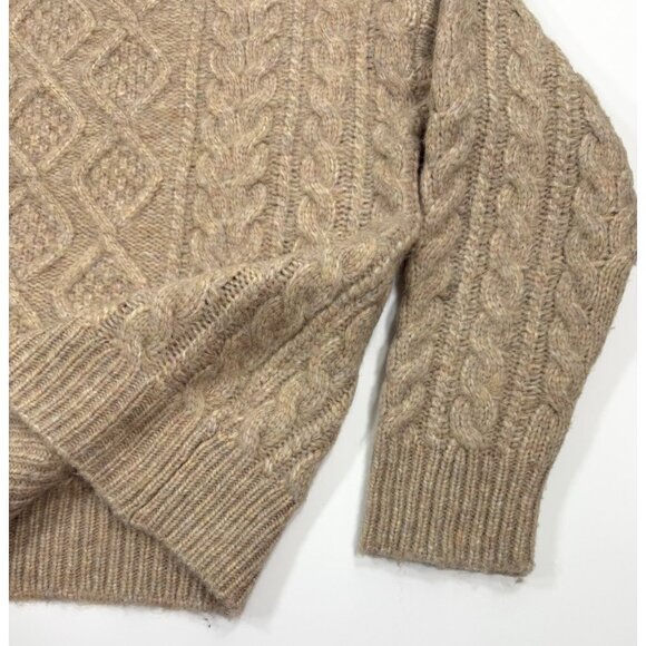 Daily Drills Womens Cable Knit Oversized Sweater Wool Alpaca Blend Sz XS Small - Picture 4 of 8